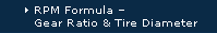 RPM Formula - Gear Ratio and Tire Diameter
