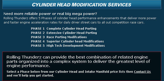 Cylinder Head Modification